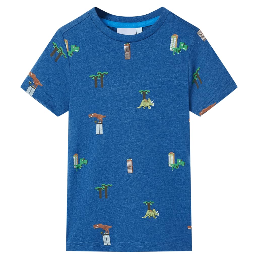 Camiseta infantil azul oscuro mélange 92