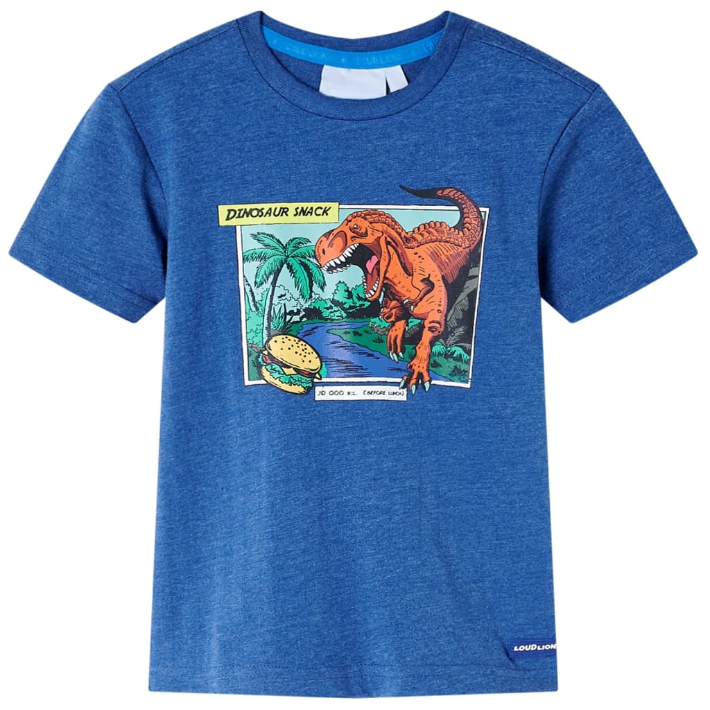 Camiseta infantil azul oscuro mélange 104