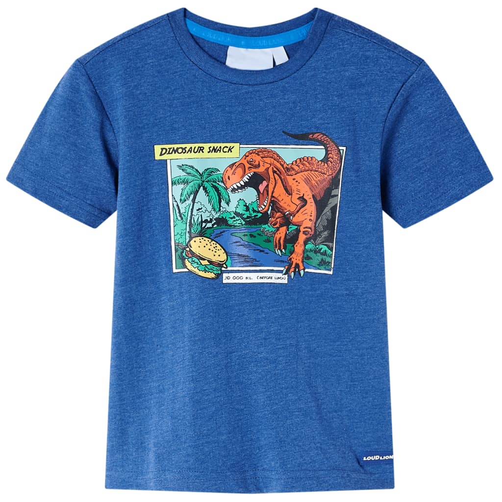 Vetonek Camiseta infantil azul oscuro mélange 140