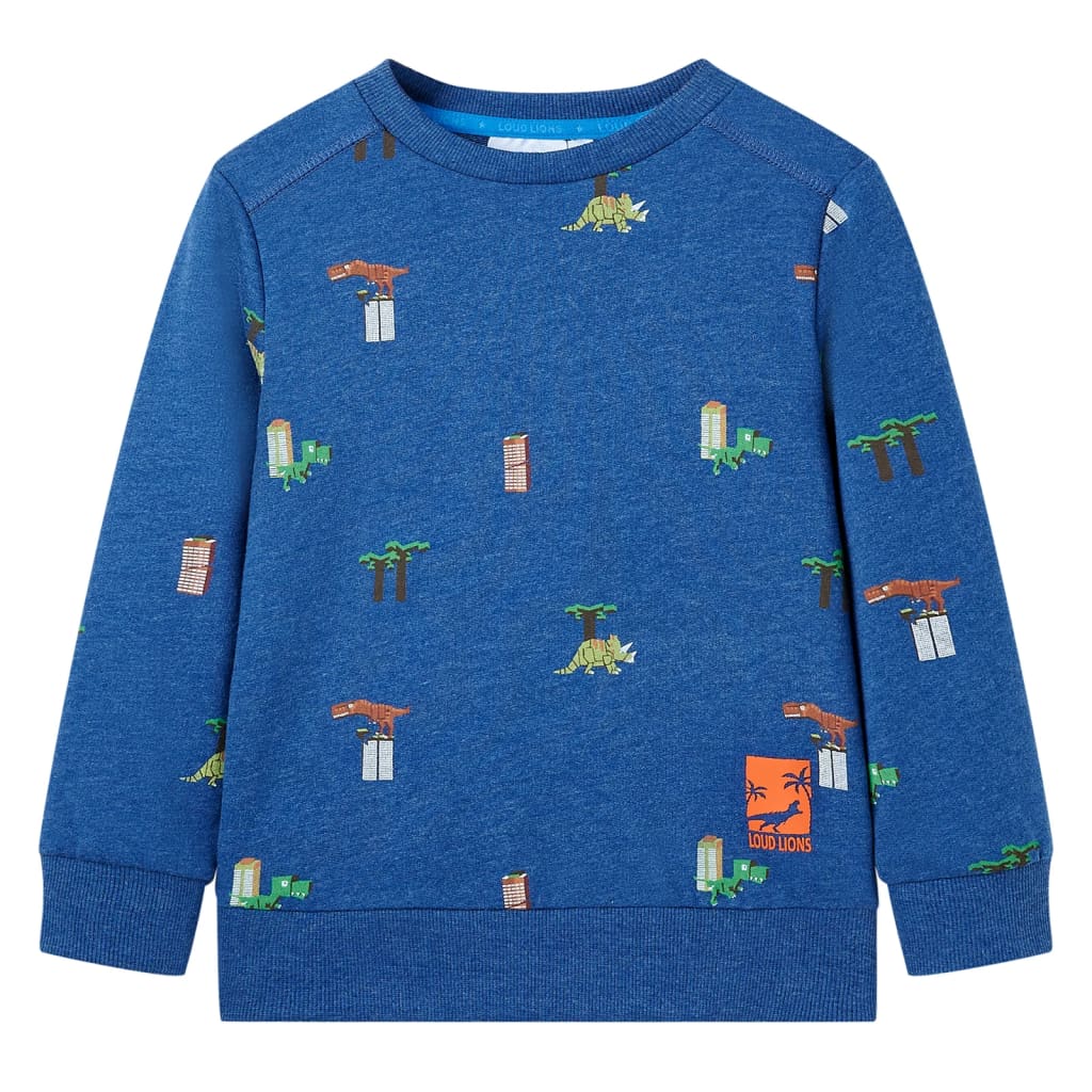 Sudadera infantil azul oscuro mélange 92