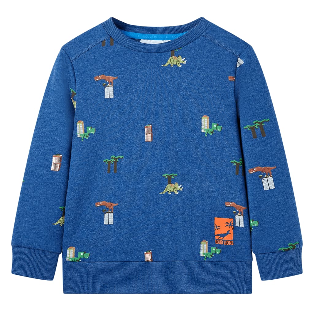 Sudadera infantil azul oscuro mélange 116