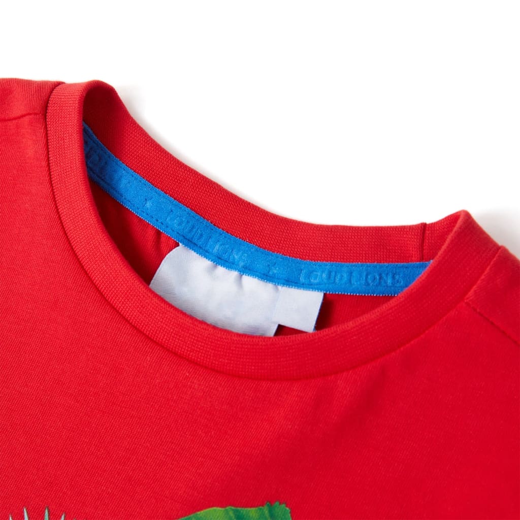 Camiseta infantil color rojo 128