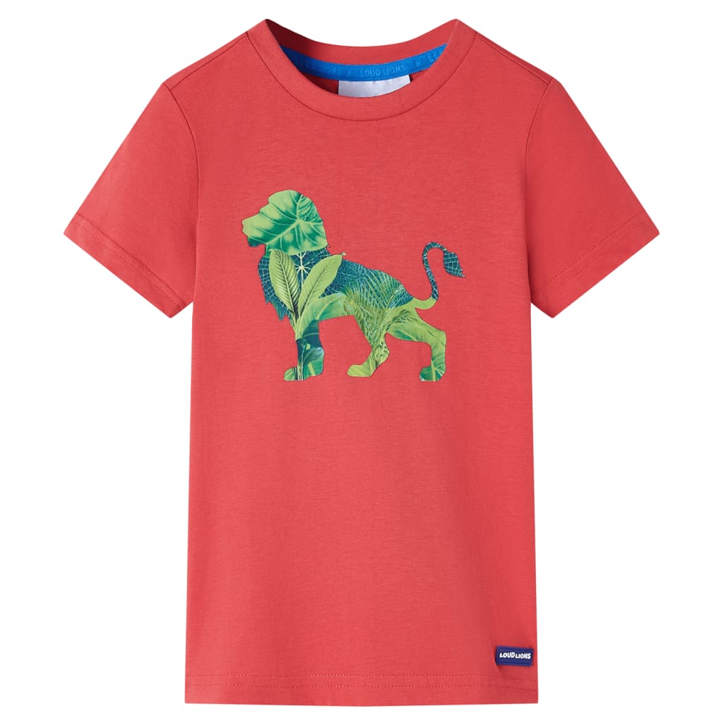 Camiseta infantil color rojo 128