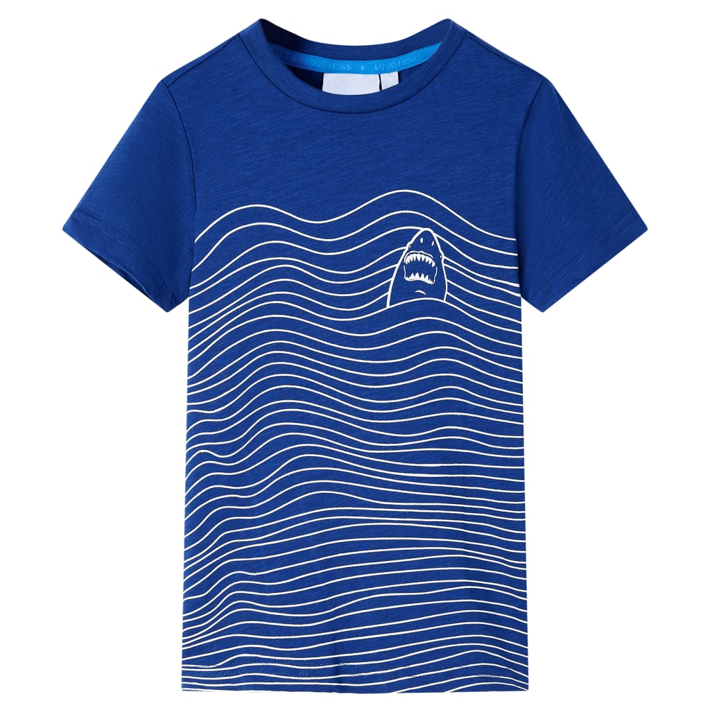 Camiseta infantil azul oscuro 92