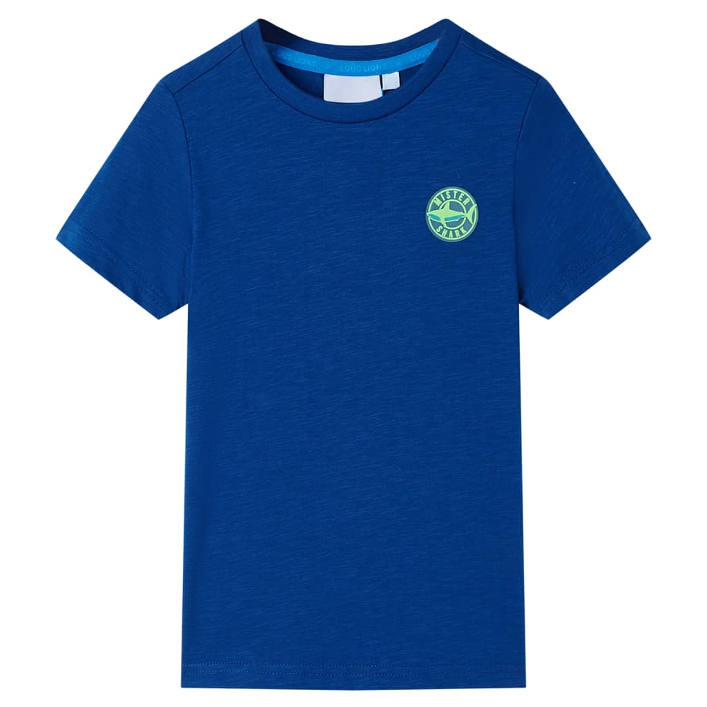 Camiseta infantil azul oscuro 92