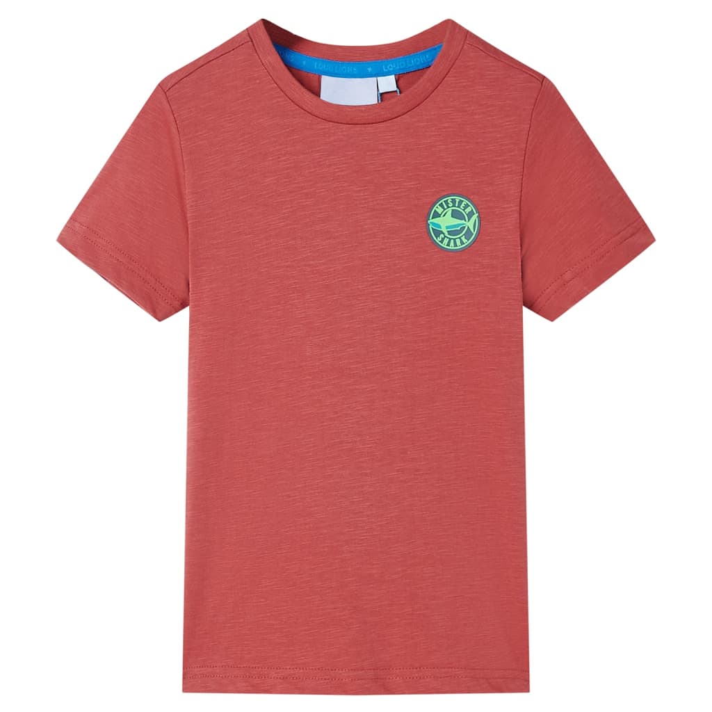 Camiseta infantil color pimentón 104