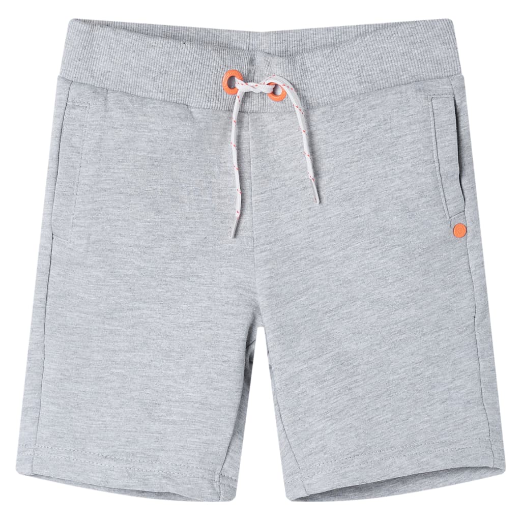 Pantalón corto de niños con cordón gris 104