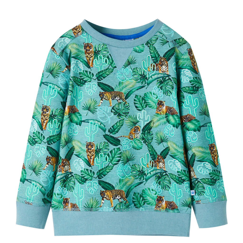 Sudadera infantil verde claro melange 104