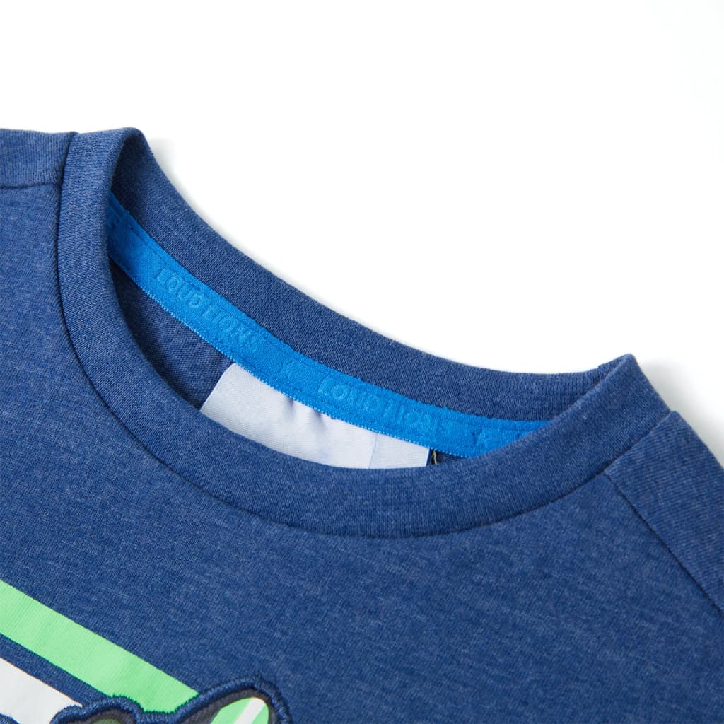 T -Shirt Mélange 92 per bambini blu scuro