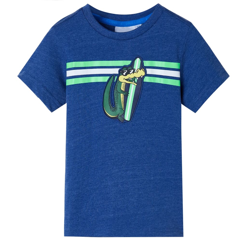 Camiseta infantil azul oscuro mélange 92