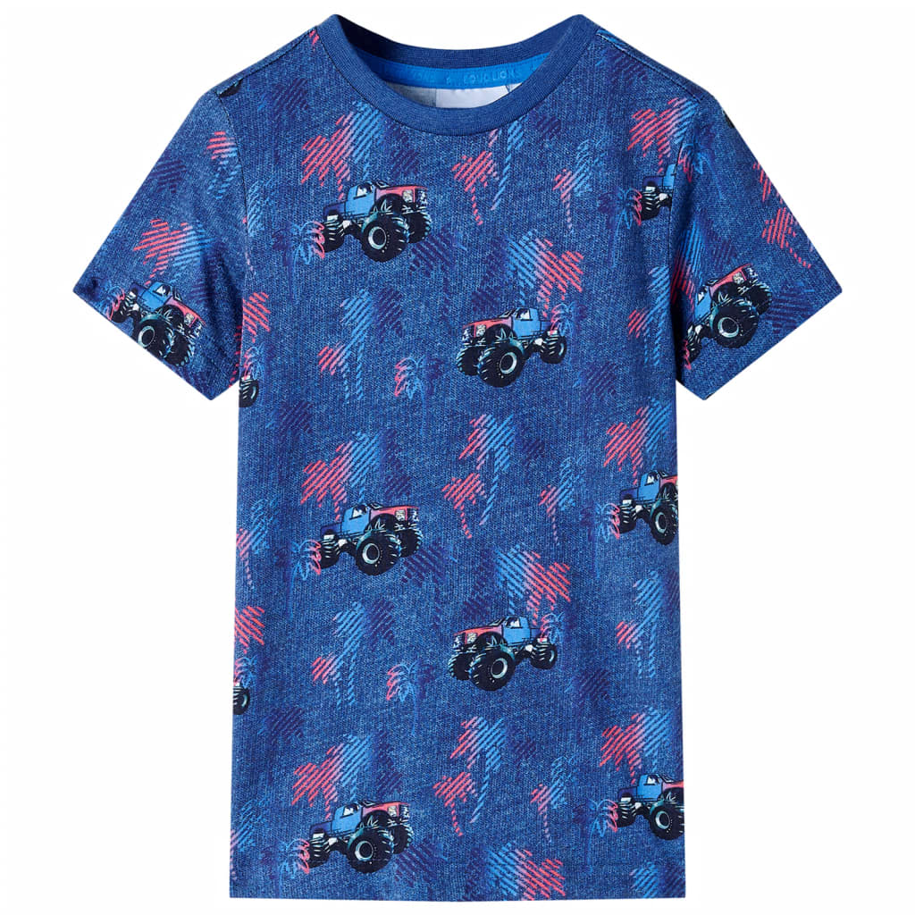 Vetonek Camiseta infantil azul oscuro mélange 116