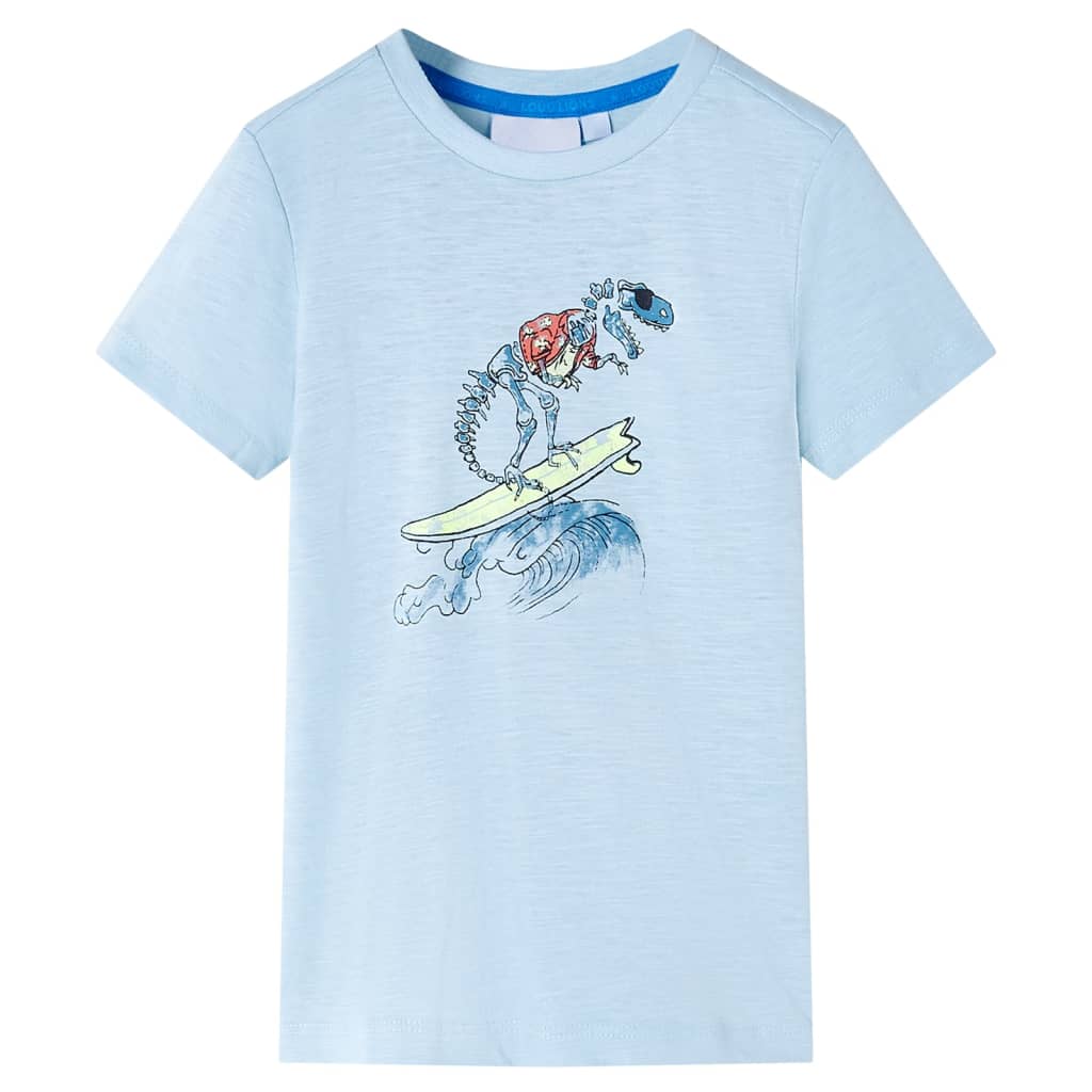 Camiseta infantil azul claro 128