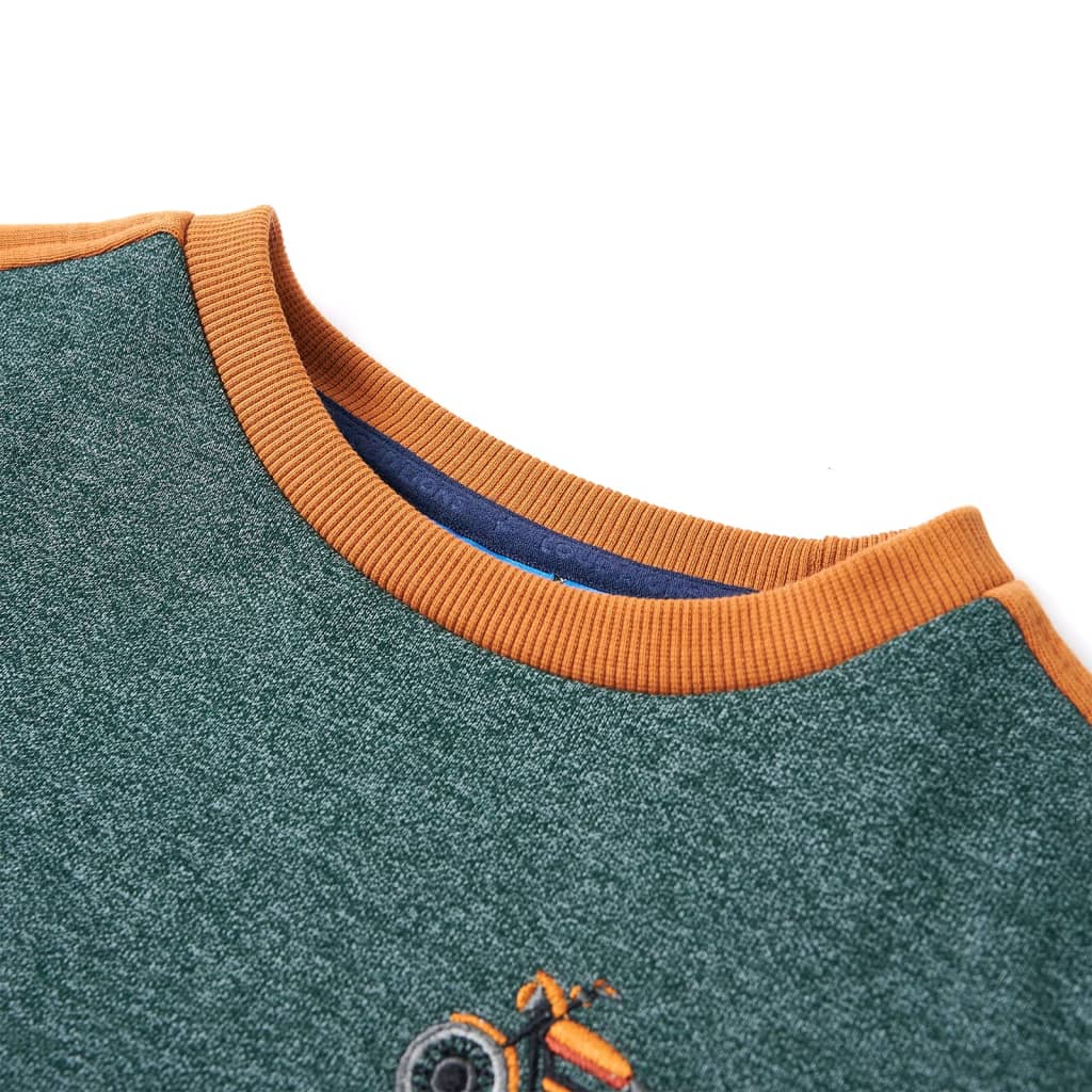 Dunkelgrünes Kinder Sweatshirt Me Melange 116