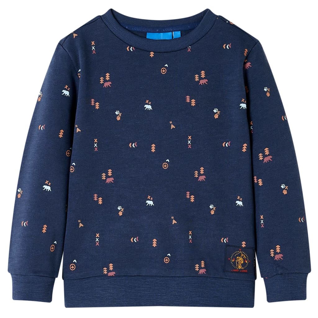 Sudadera infantil azul marino mélange 92