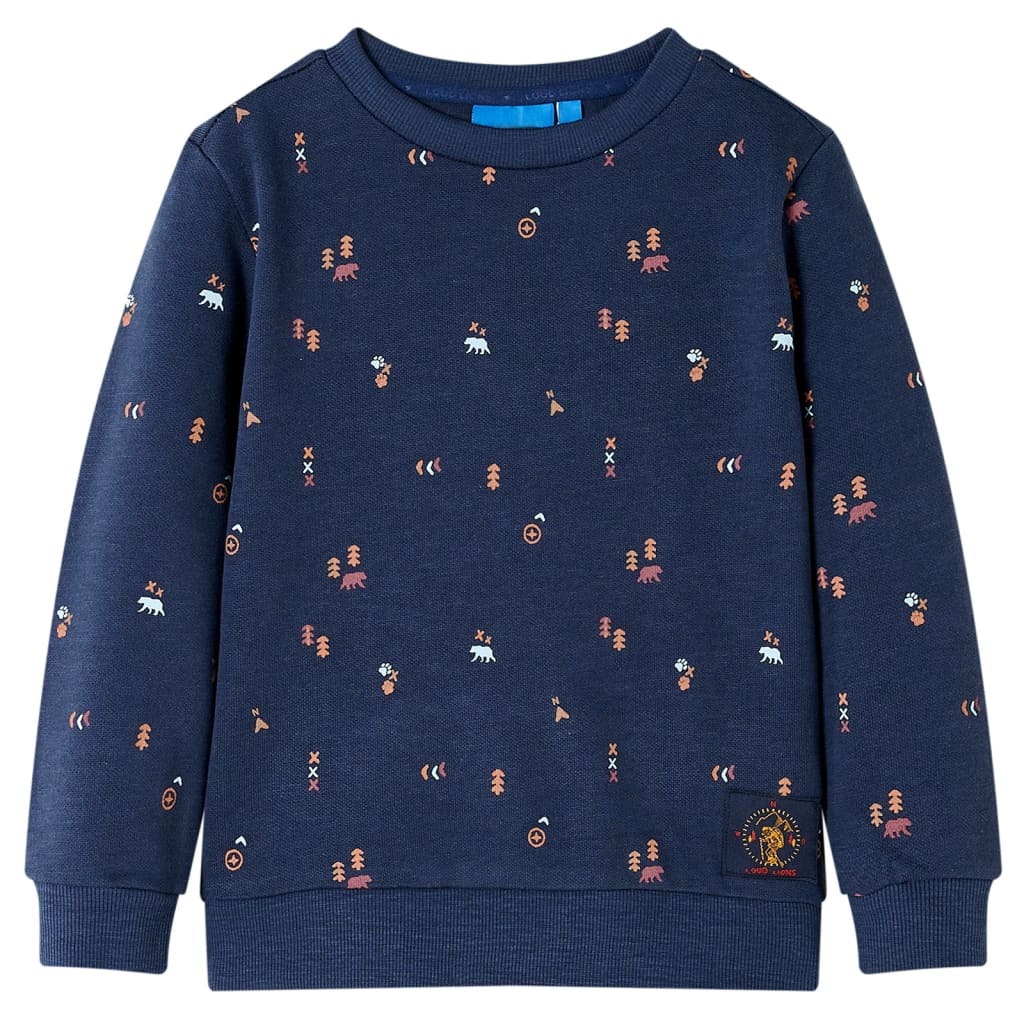 Sudadera infantil azul marino mélange 116