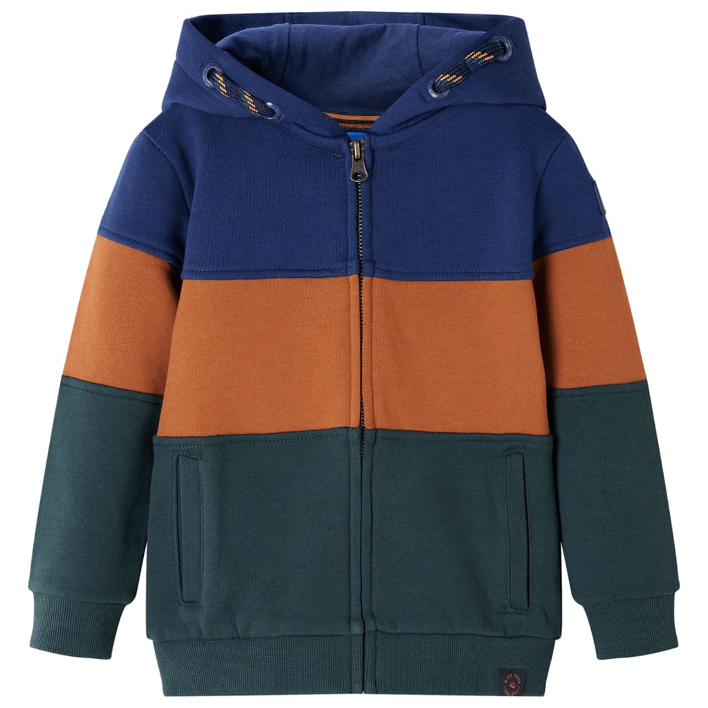 Sudadera infantil con capucha y cremallera 92