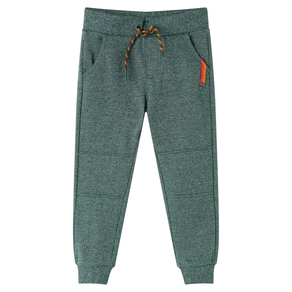 Pantalones de chándal infantiles verde oscuro 92