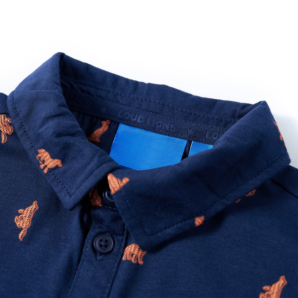 Camisa infantil blau marí 116