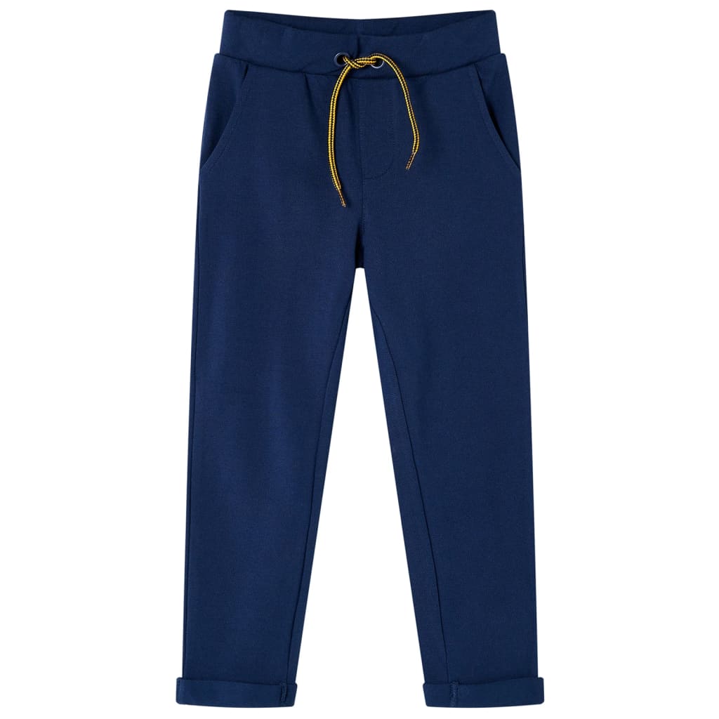 Pantalones infantiles con cordón azul marino 92