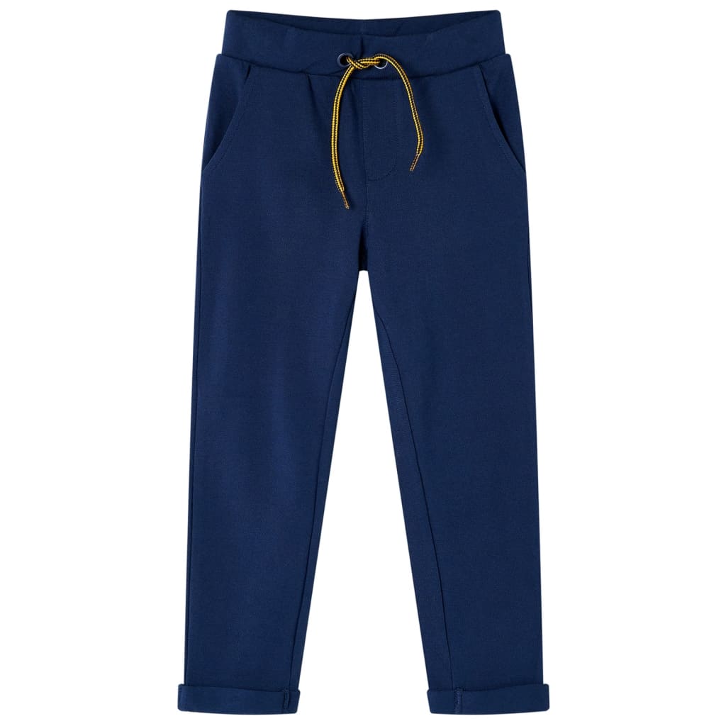 Vetonek Pantalones infantiles con cordón azul marino 128