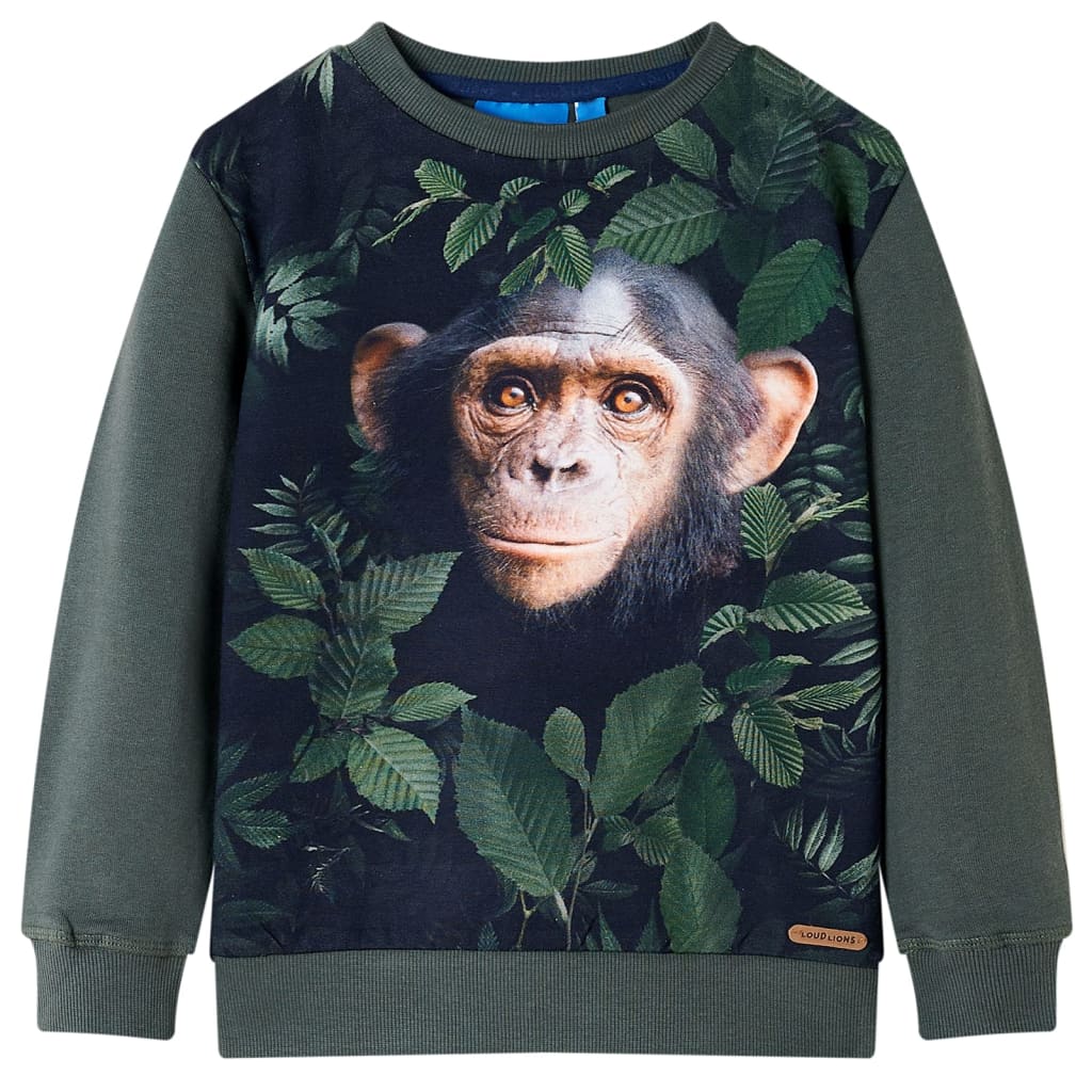 Sudadera infantil caqui oscuro 104