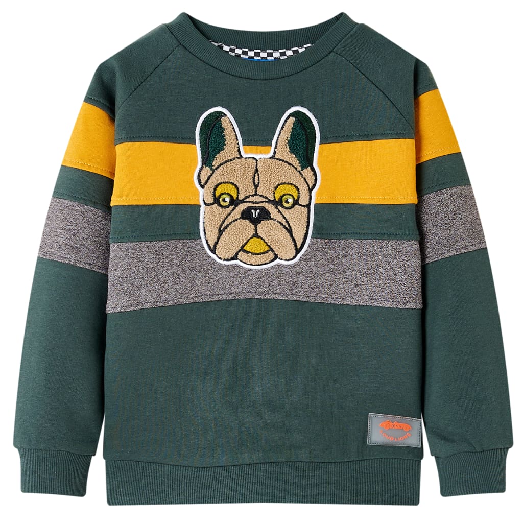 Sudadera infantil verde oscuro 92