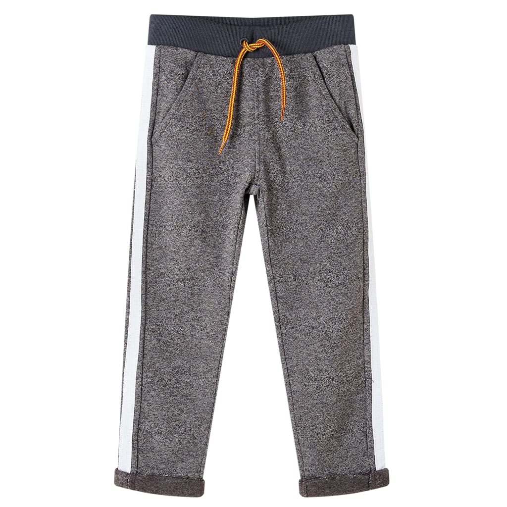 Pantalón de chándal infantil gris oscuro mélange 92