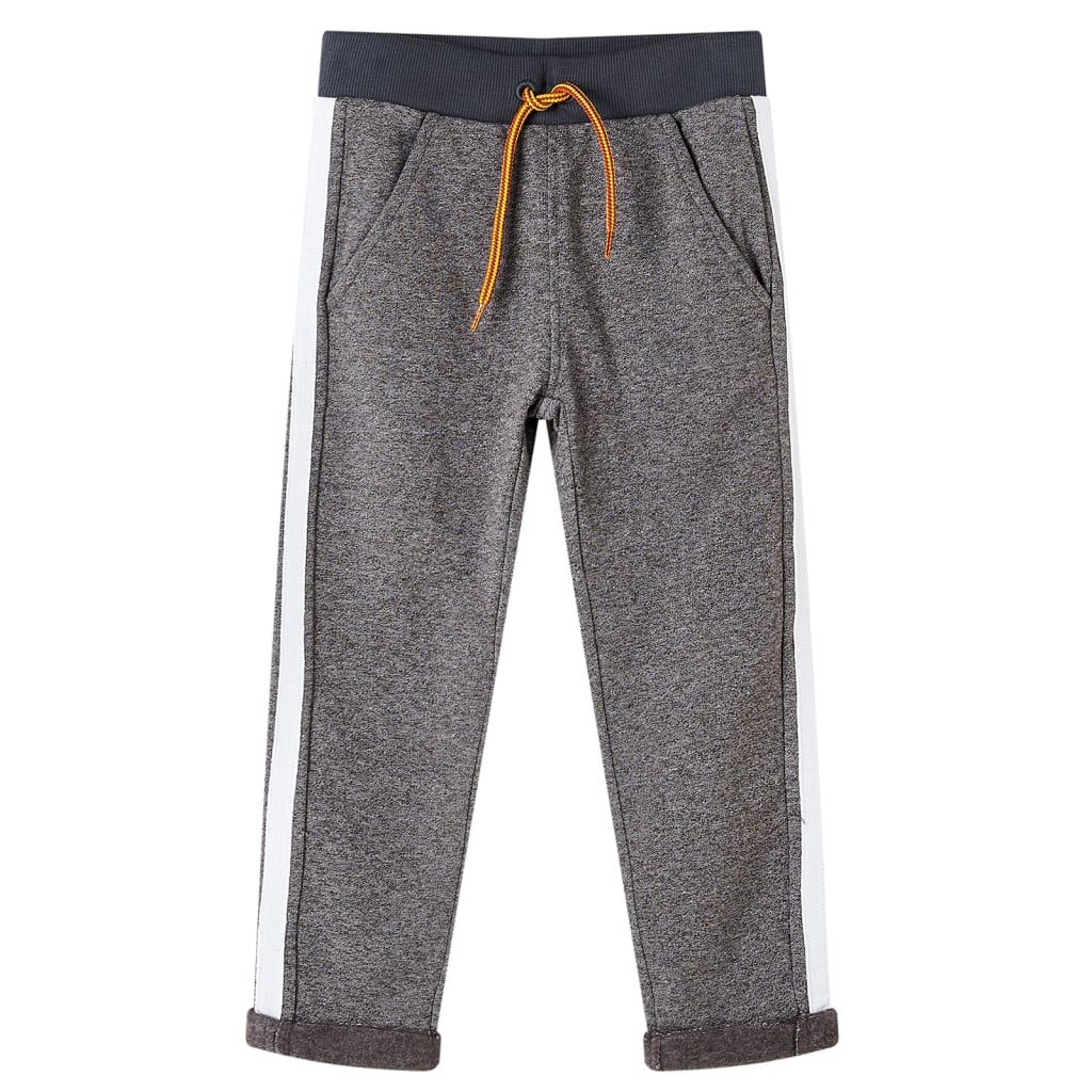 Pantalón de chándal infantil gris oscuro mélange 104