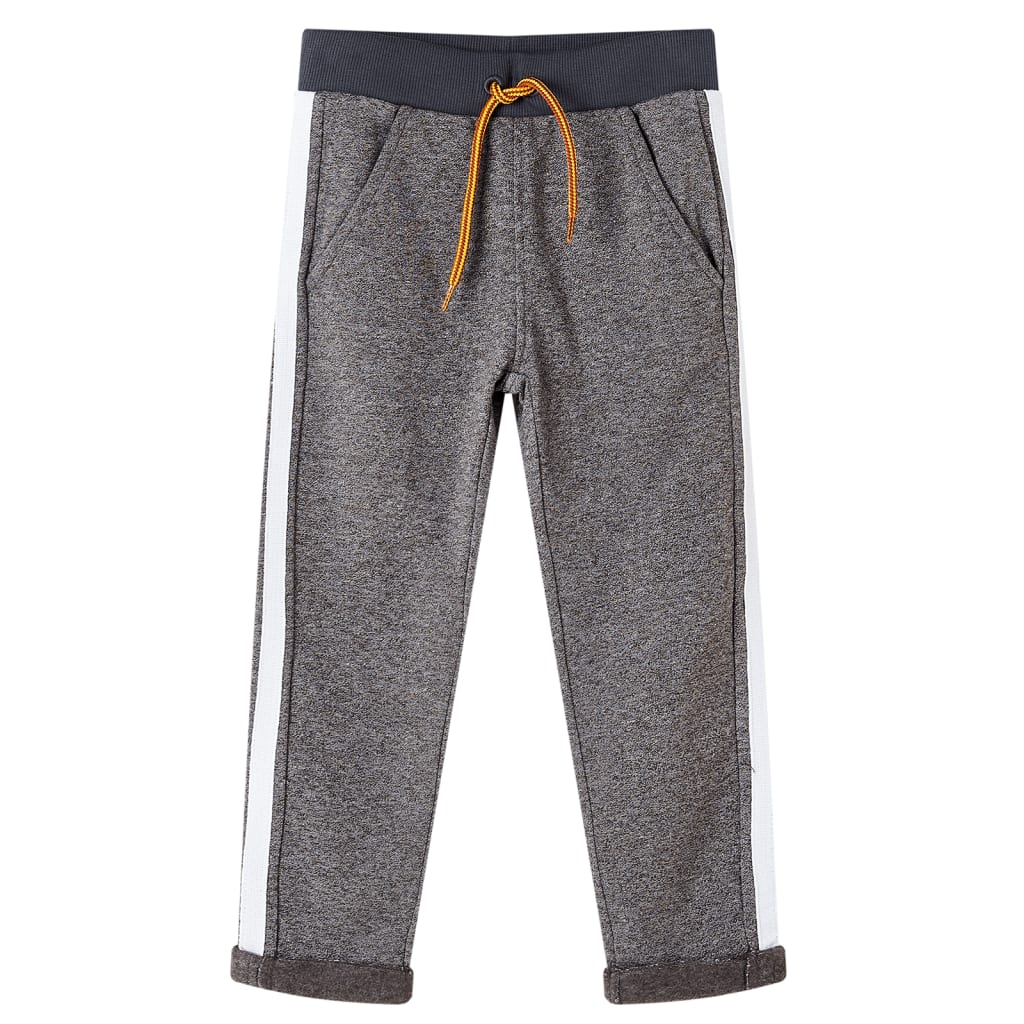 Pantalón de chándal infantil gris oscuro mélange 140