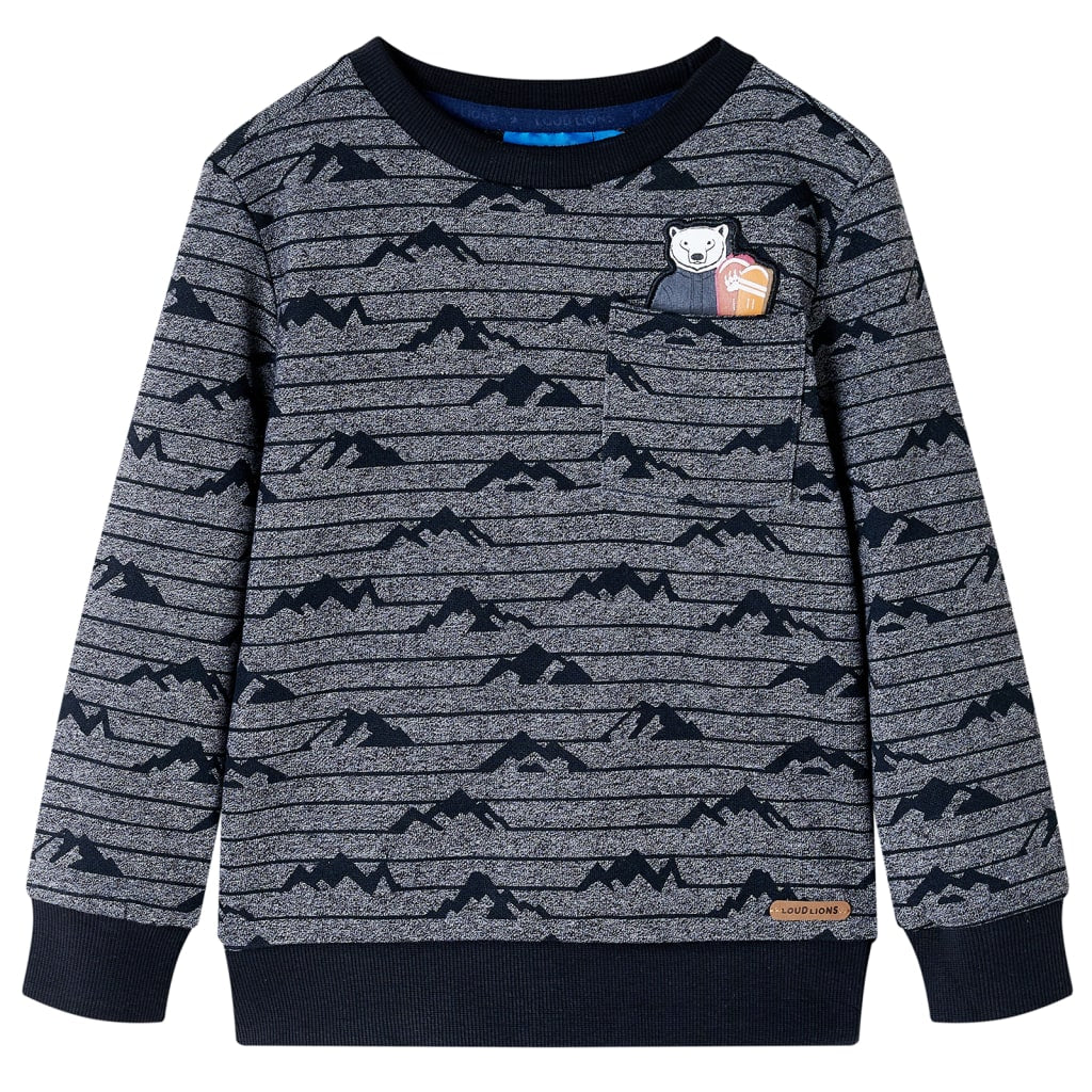 Sudadera infantil azul marino mélange 104