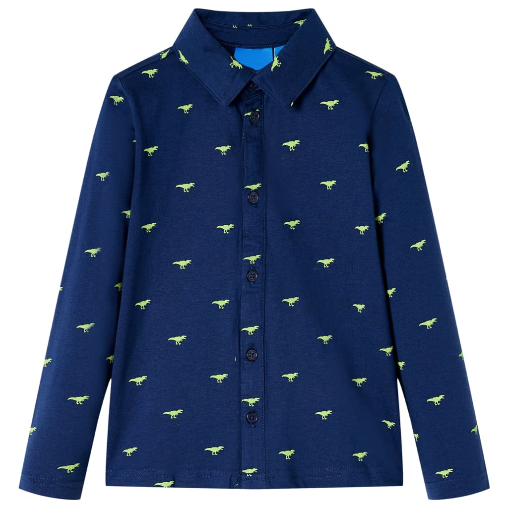 Camisa infantil azul marino 92