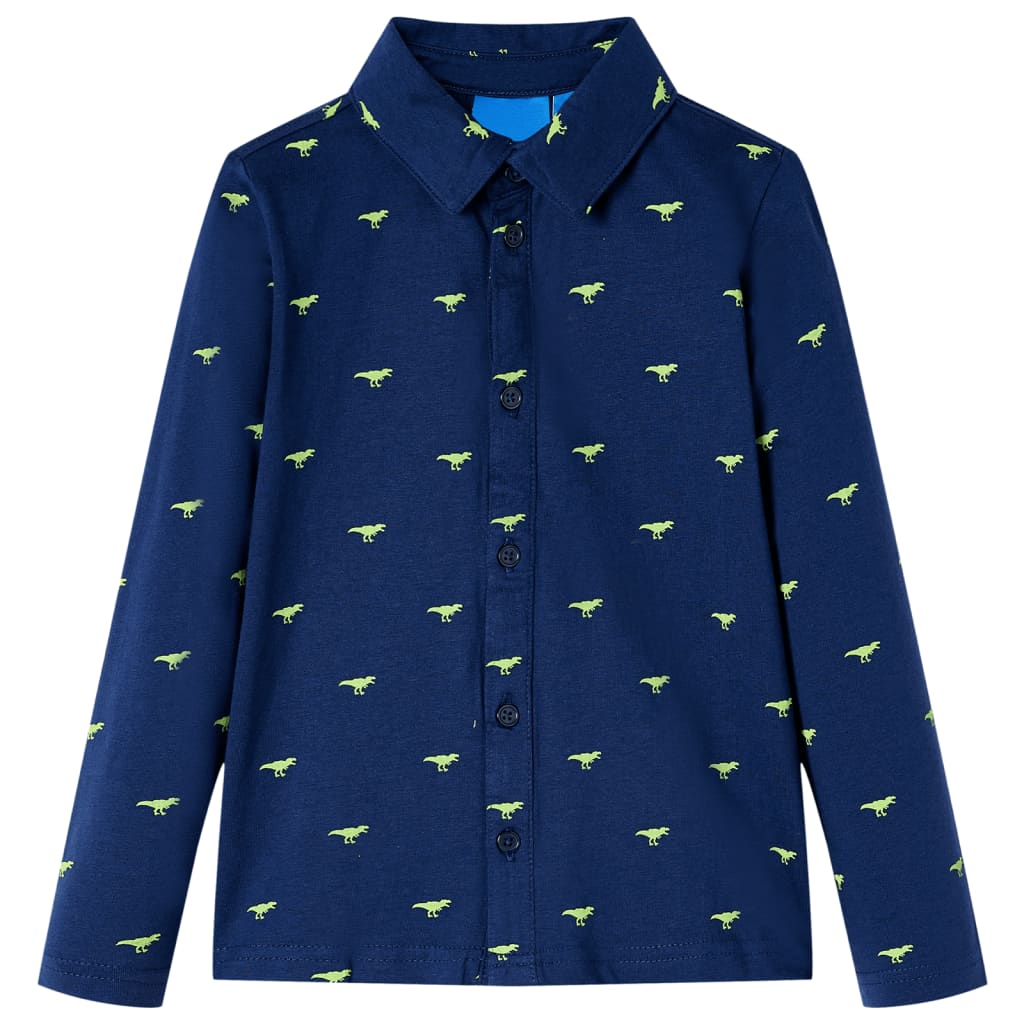 Camisa infantil azul marino 116