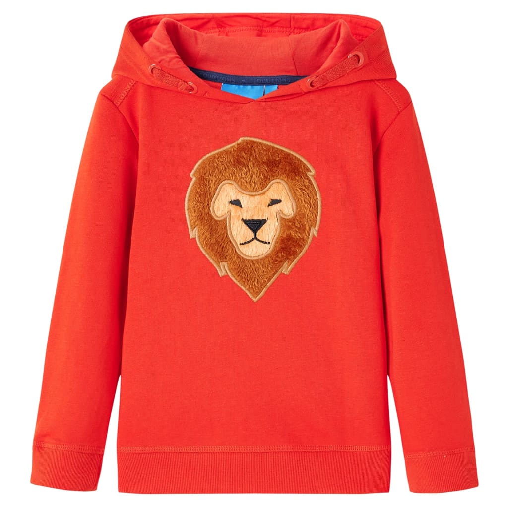 Sudadera infantil con capucha rojo 92