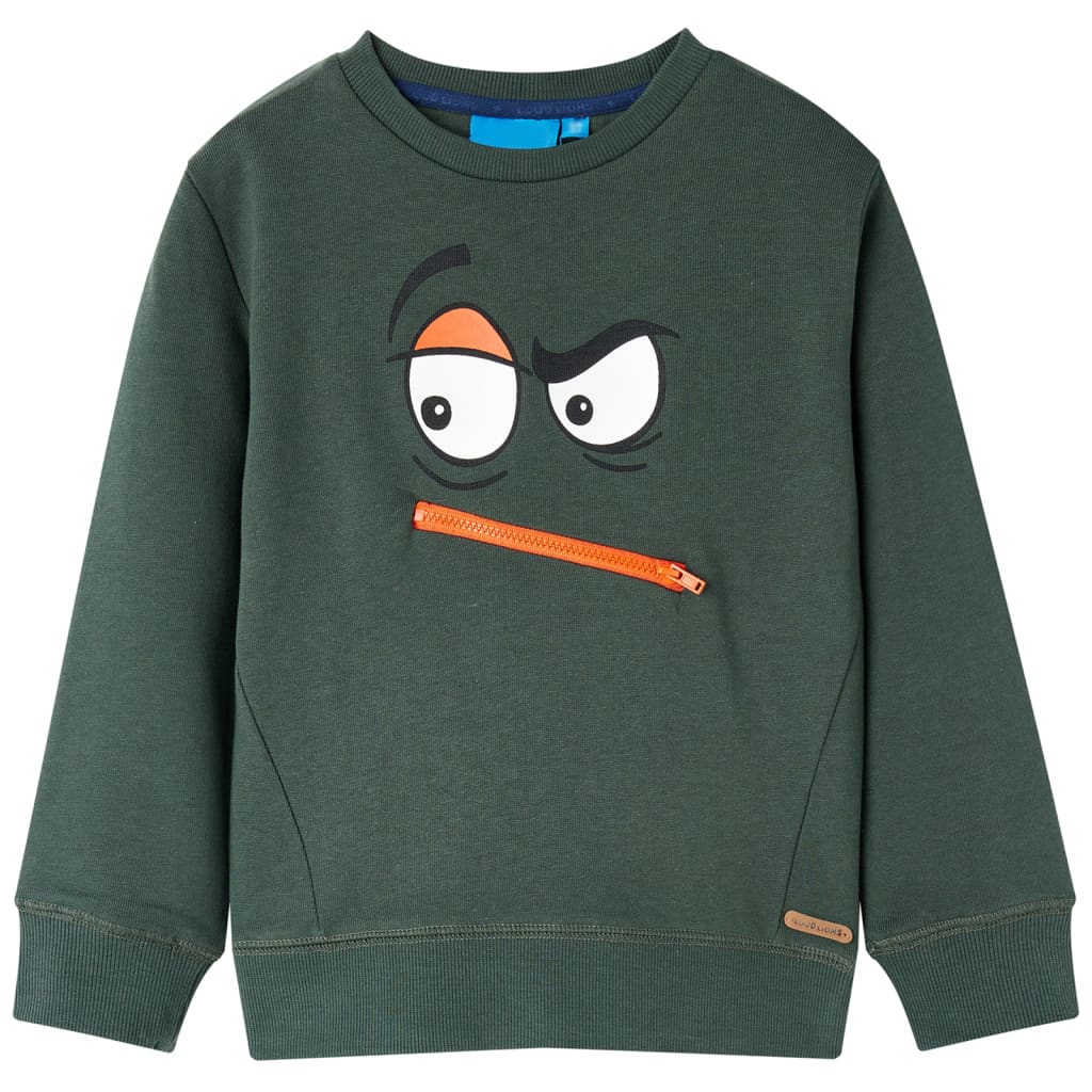 Sudadera infantil verde oscuro 116