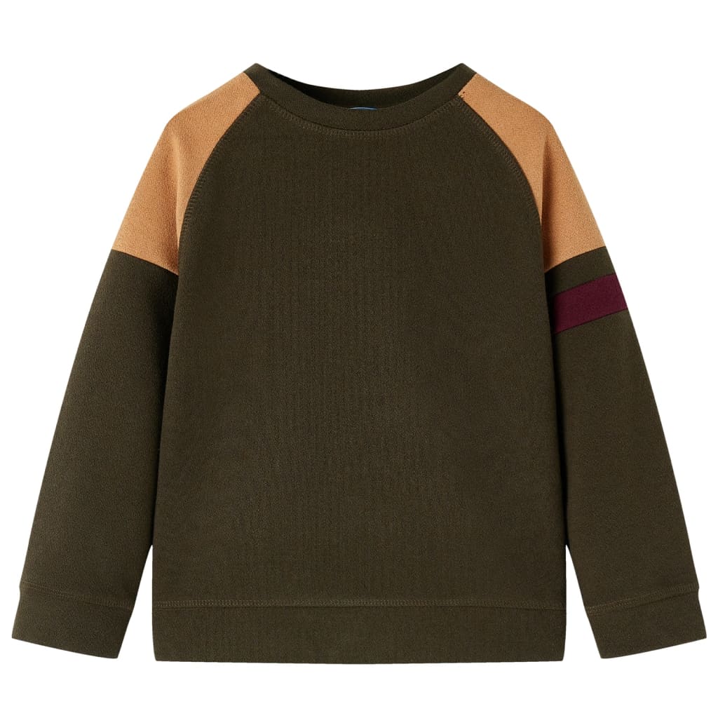 Sudadera infantil caqui oscuro y camel 104