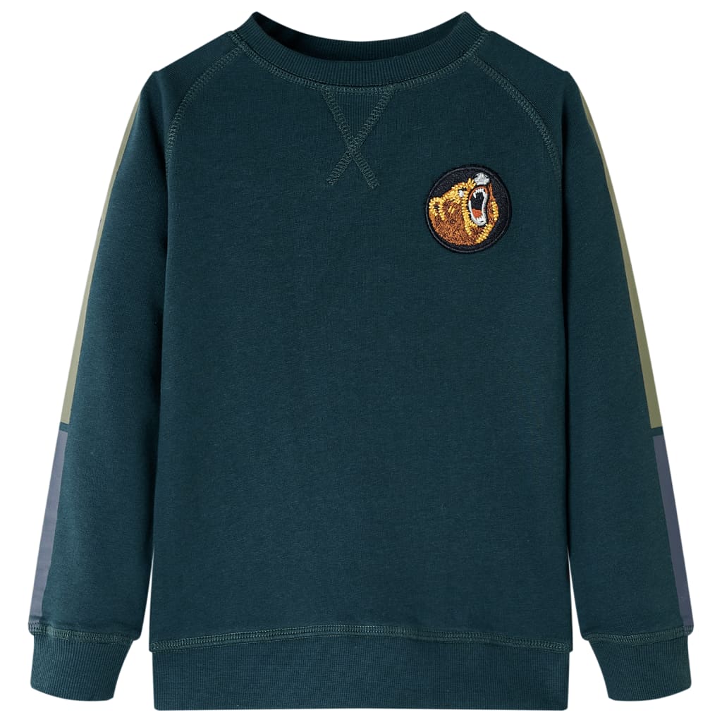 Sudadera infantil verde musgo 104