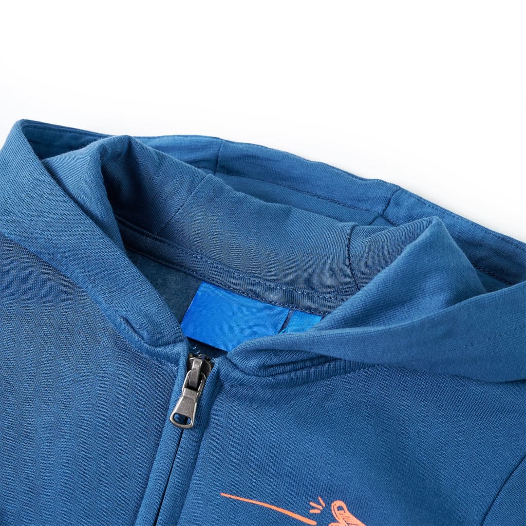 Sudadera infantil con capucha azul 92