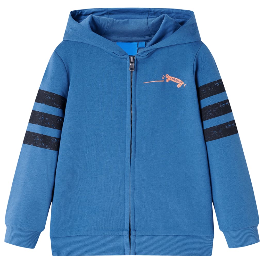 Sudadera infantil con capucha azul 92