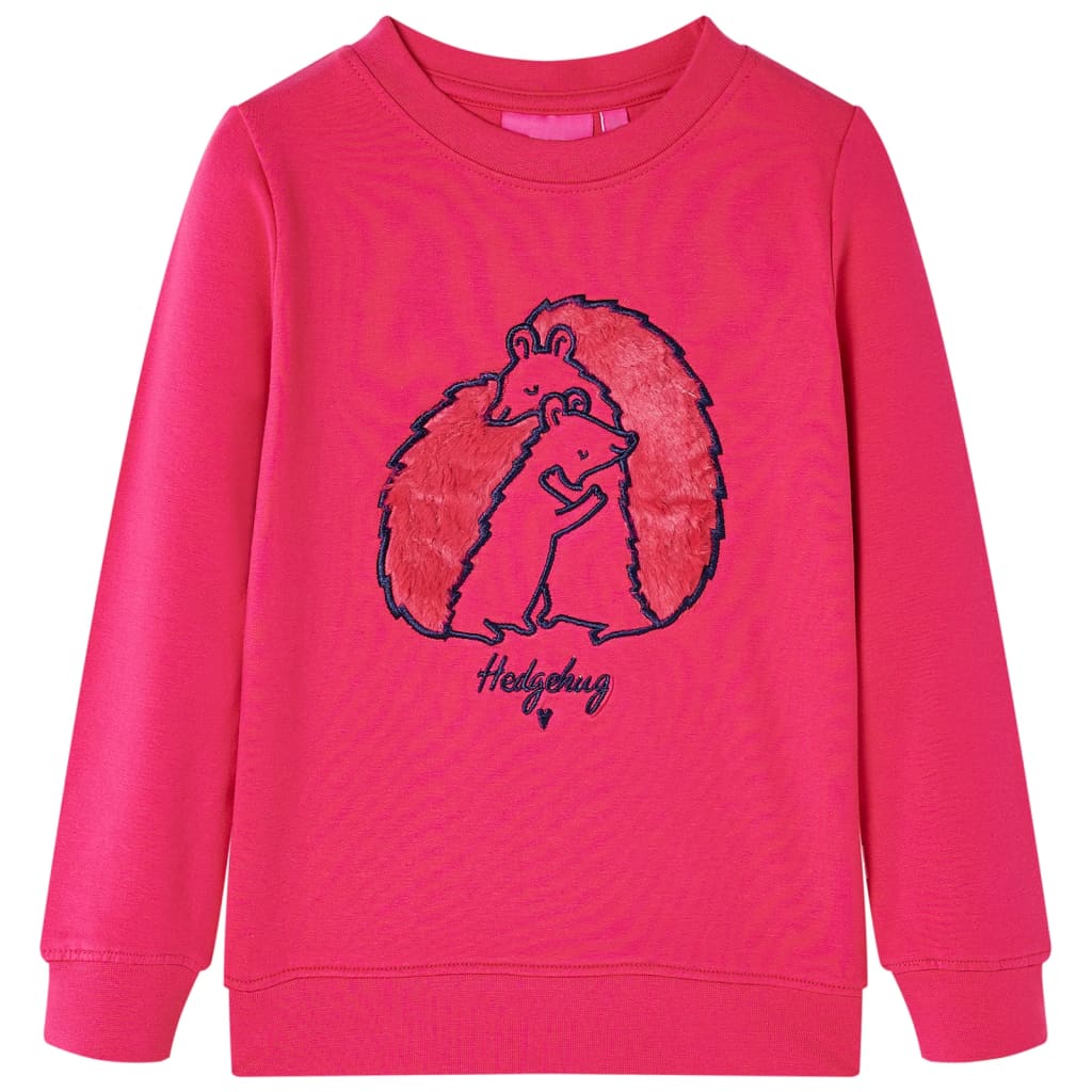 Sudadera infantil rosa chillón 104