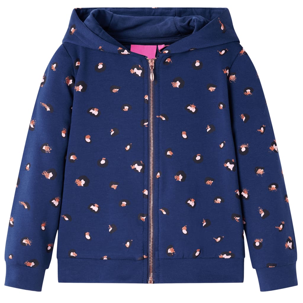 Sudadera infantil con capucha azul marino 104