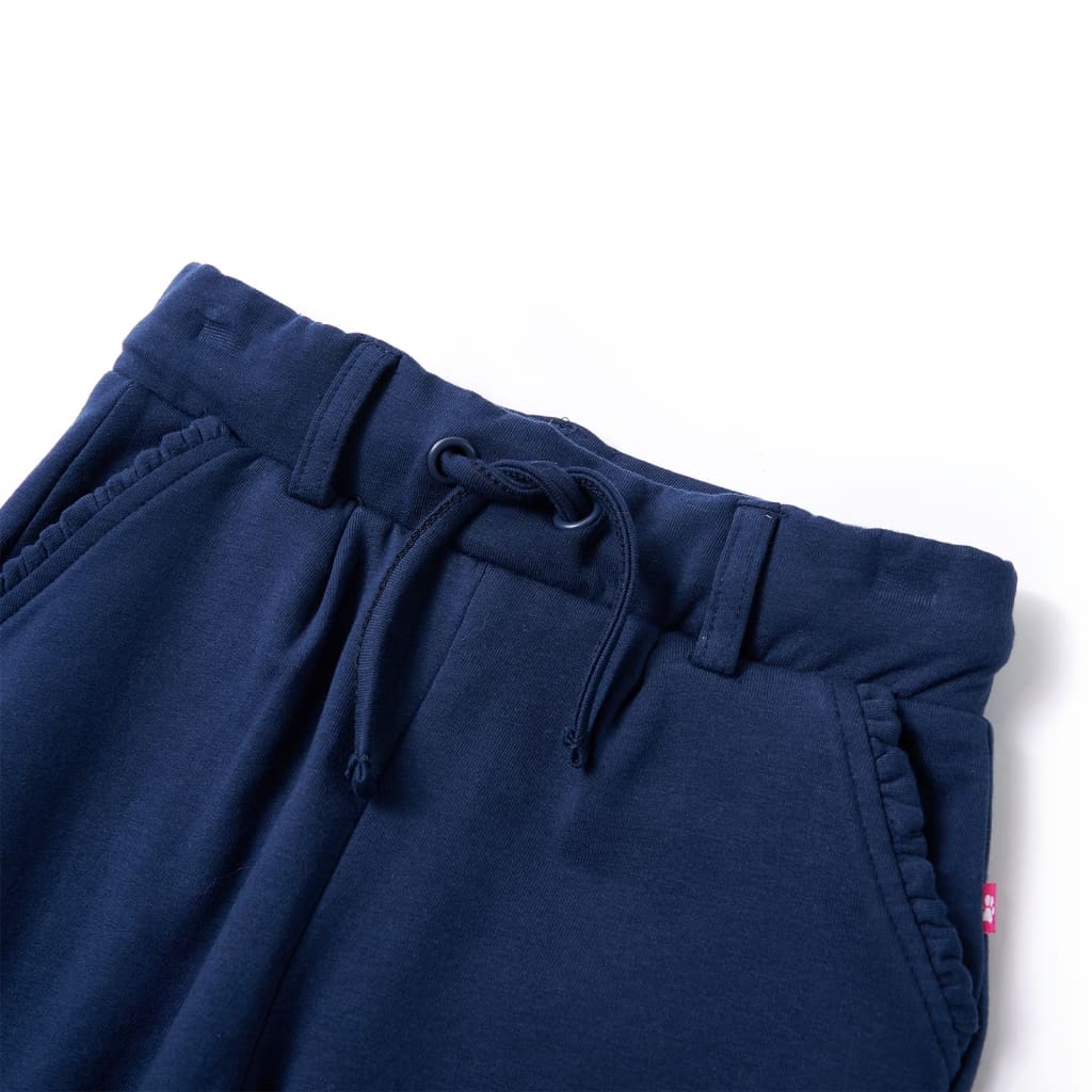 Pantalones infantiles con cordón azul marino 104