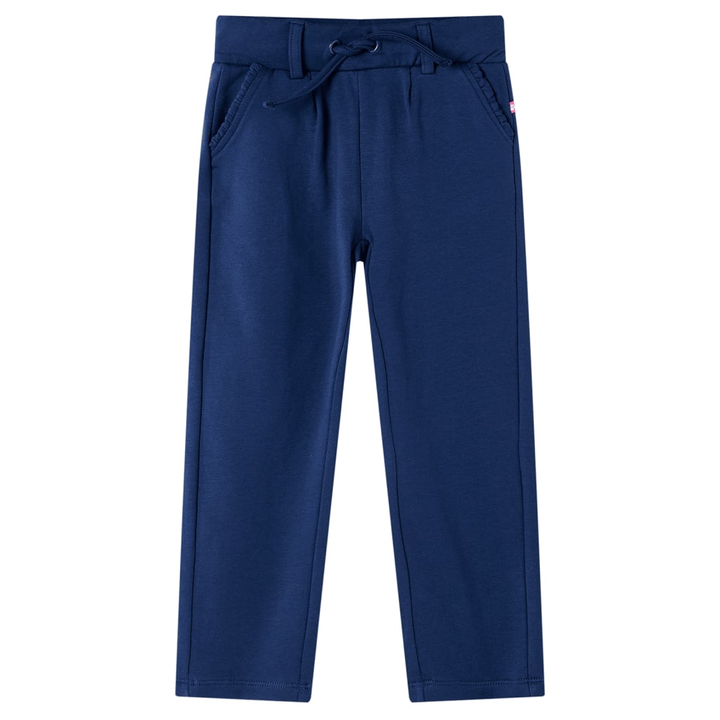 Pantalones infantiles con cordón azul marino 116