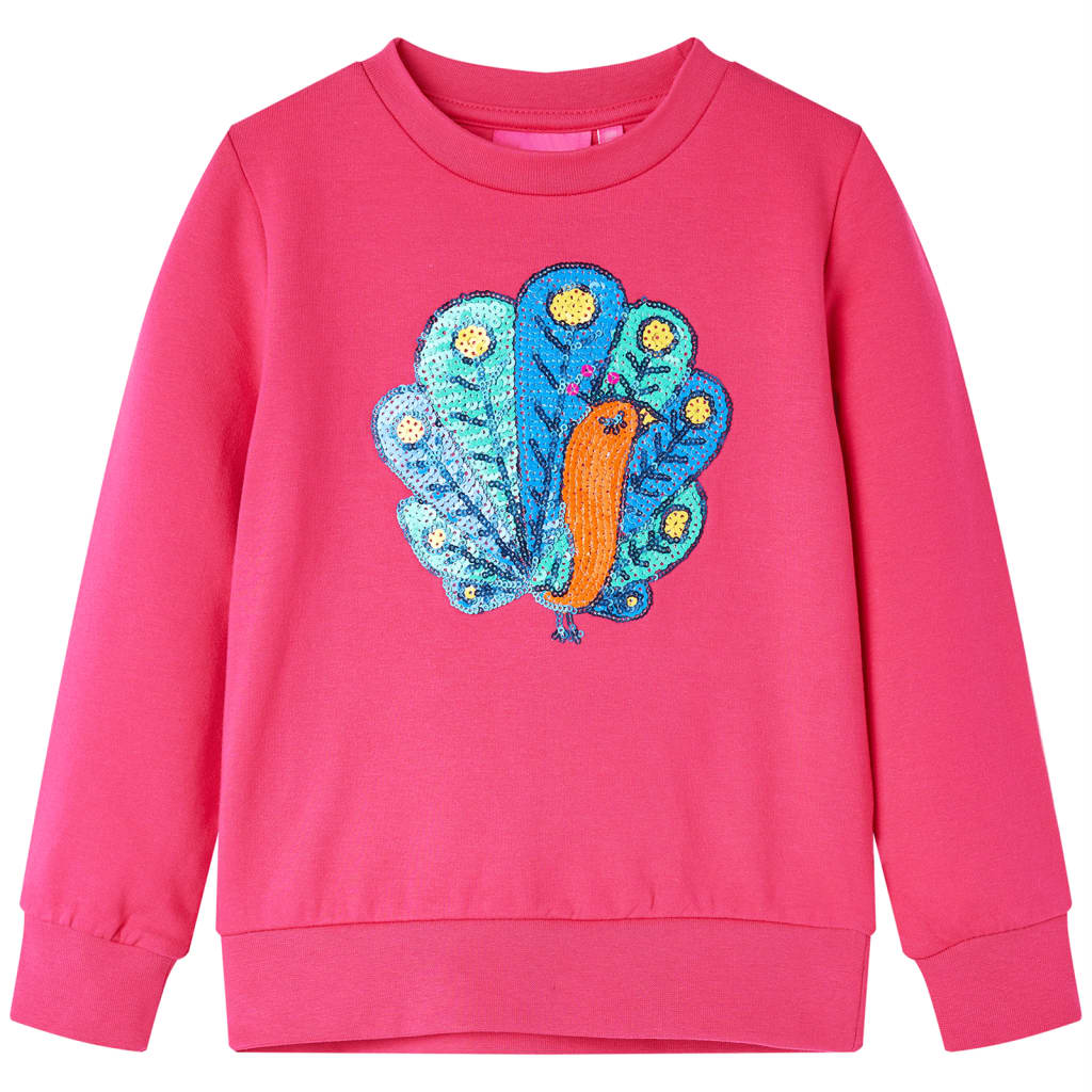 Sudadera infantil rosa chillón 92