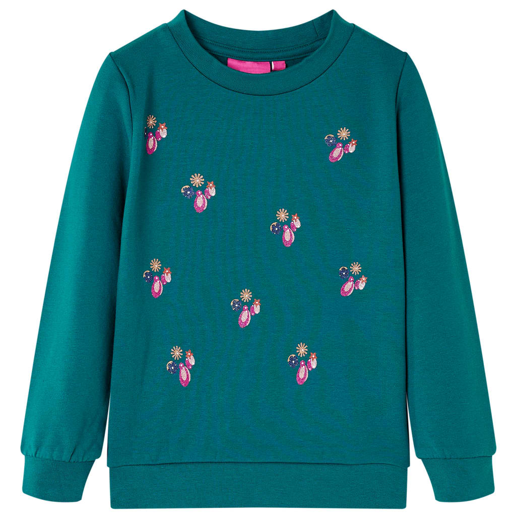 Sudadera infantil verde oscuro 128