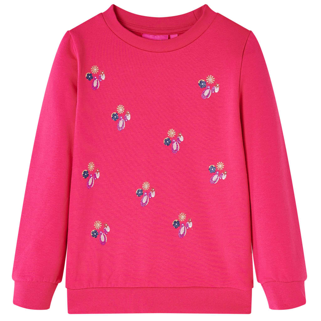 Sudadera infantil rosa chillón 104