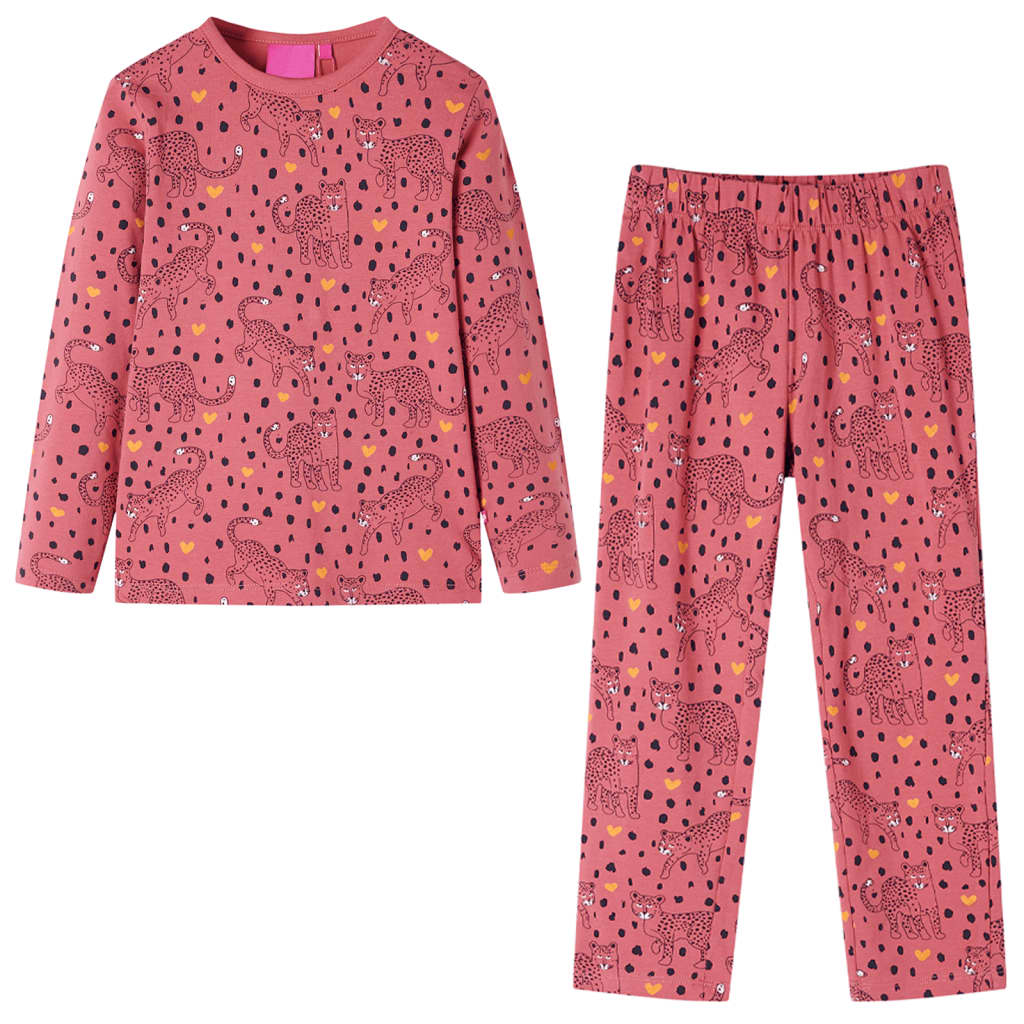 Pijama infantil de manga larga rosa viejo 104