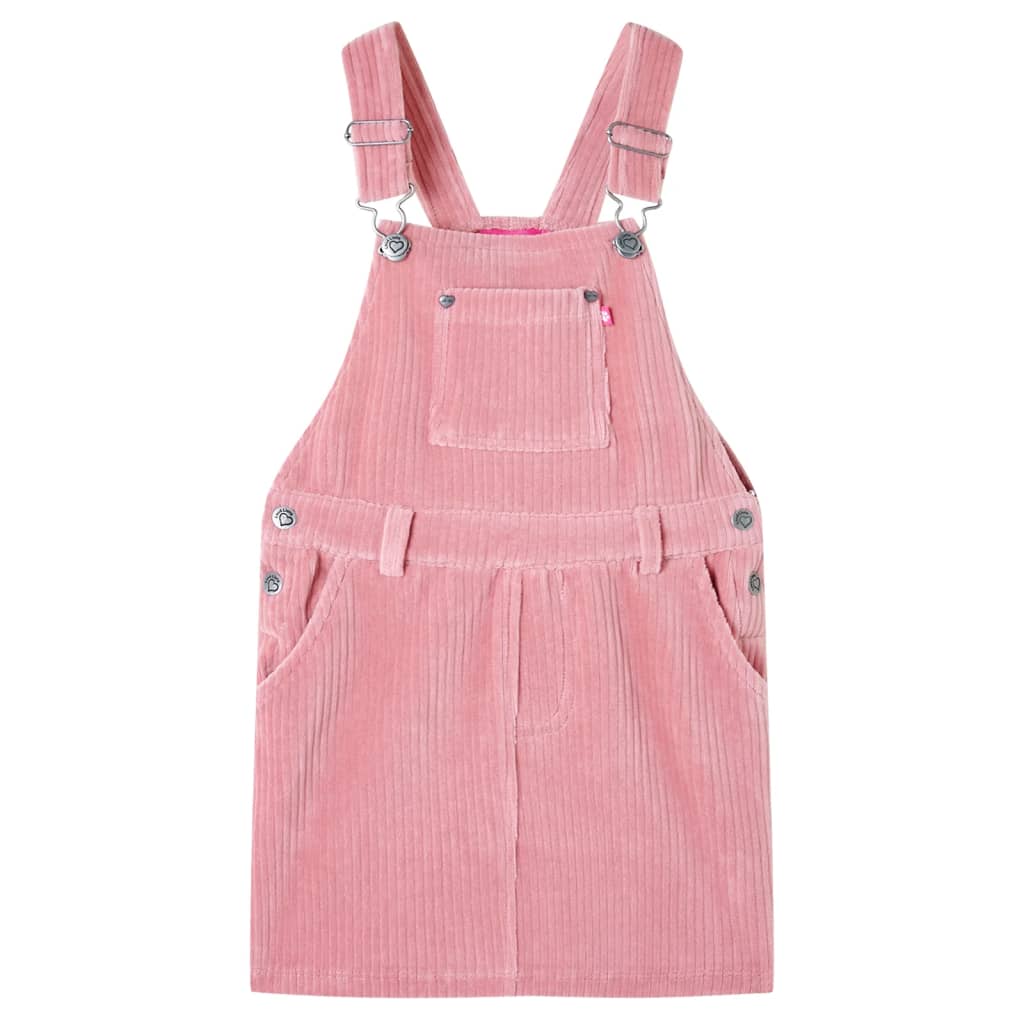 Vestido infantil pana rosa claro 92