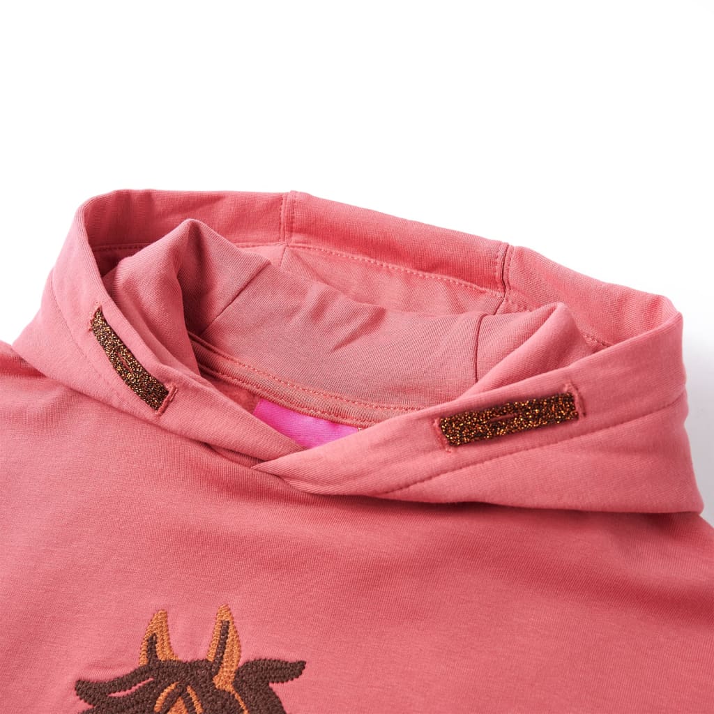 Hoodie infantil com bastão rosa 140