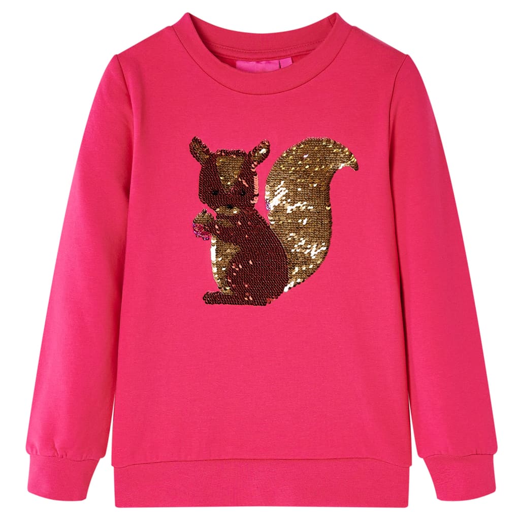 Sudadera infantil rosa chillón 92