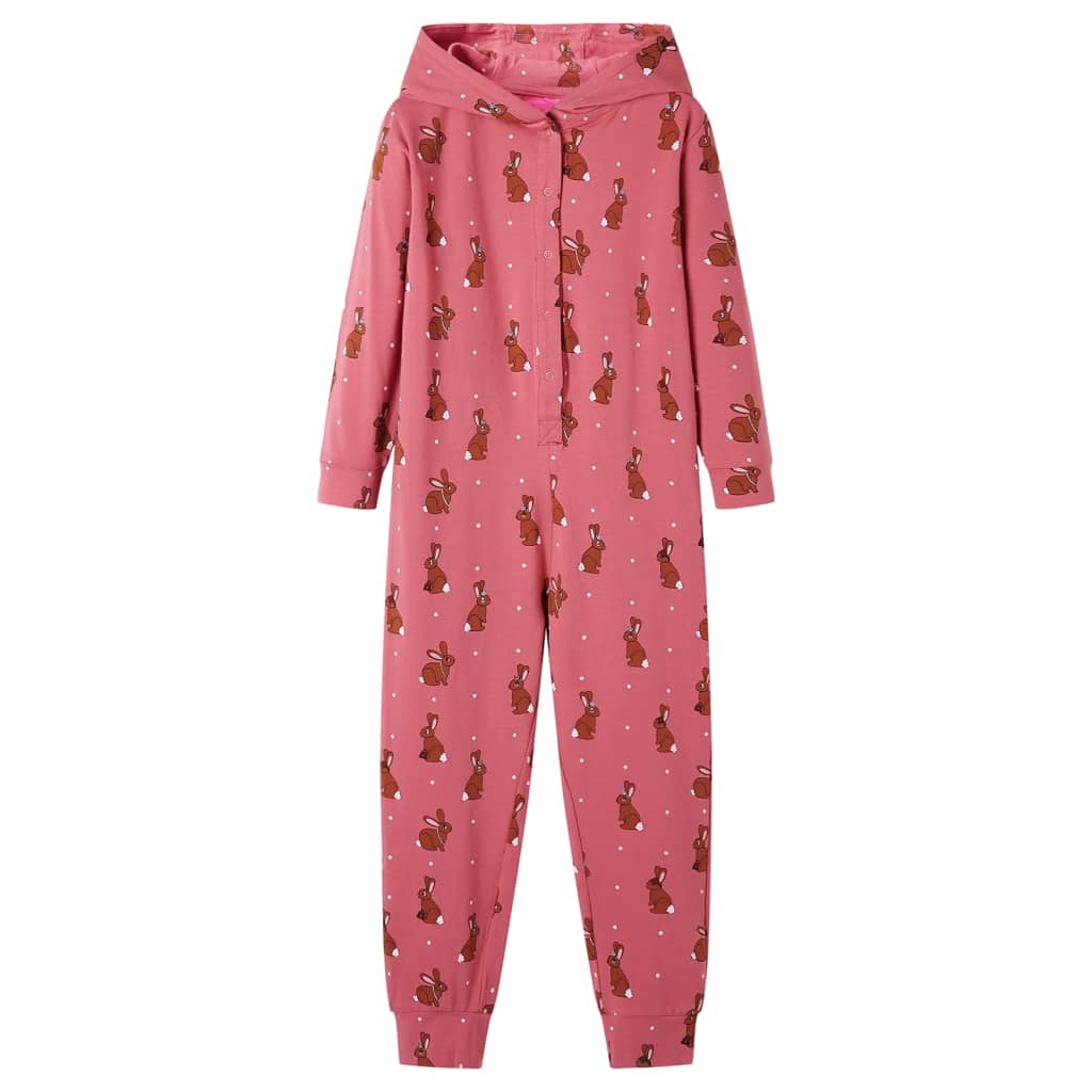 Vetonek Mono infantil con capucha rosa viejo 116